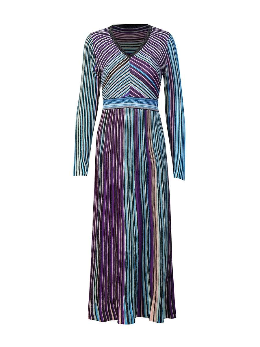 Giovanna Plunge Glitter Midi Dress