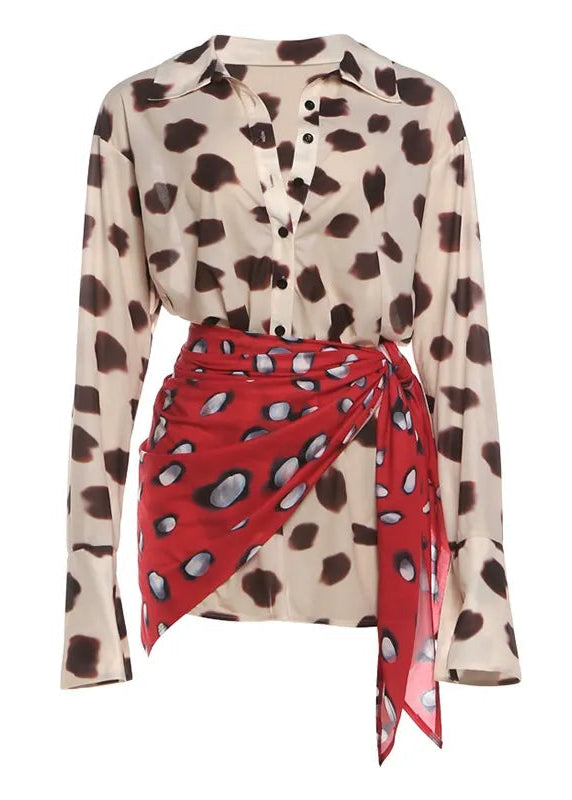 Keelia Print Mini Shirt Dress