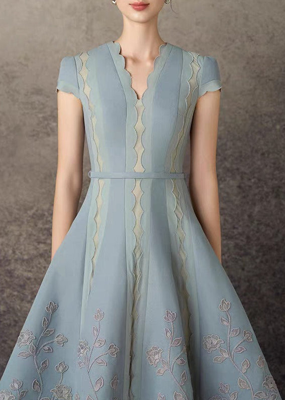Kadeem V Neck Floral Flared Midi Dress
