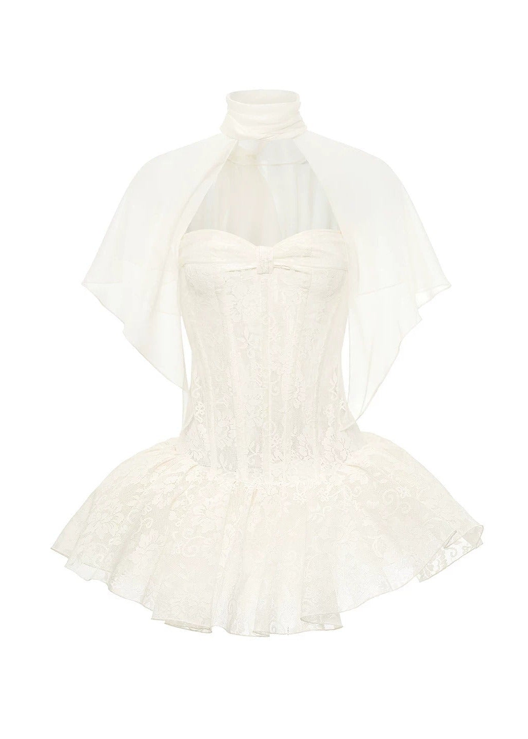 Hendel Bow Lace Corset Mini Dress