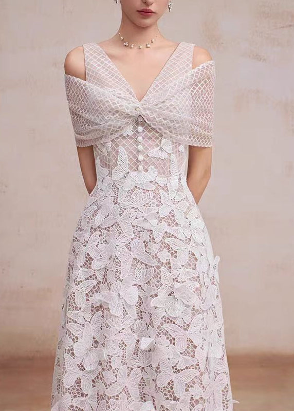 Hartwig Lace Butterfly Maxi Dress