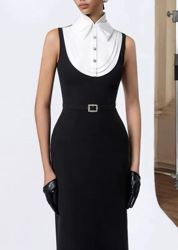 Kajsa Sleeveless Colorblock Maxi Shirt Dress