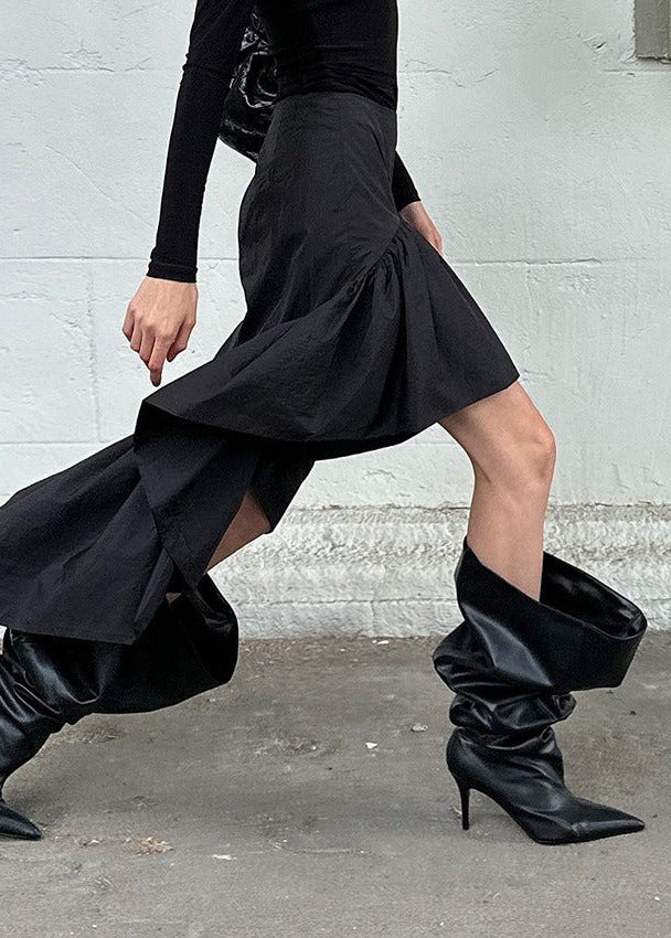 Ennio Ruffle High Low Skirt