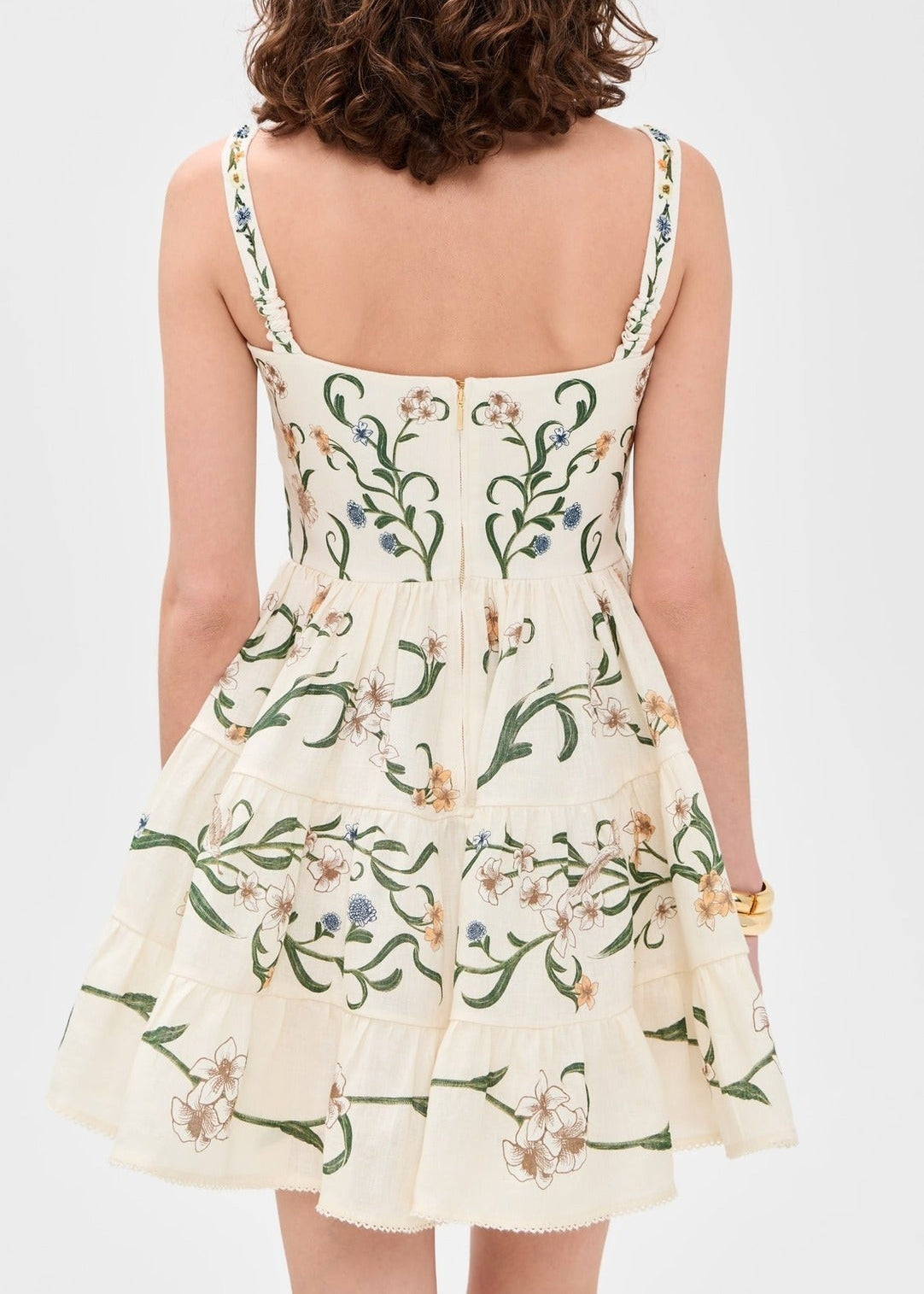 Kanan Spaghetti Print Mini Dress