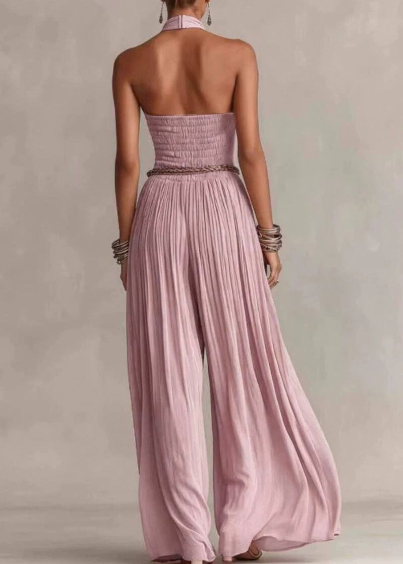 Kamara Halter Neck Ruch Jumpsuit