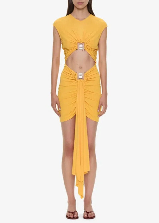 Ieremias Cutout Ruch Embellished Mini Dress