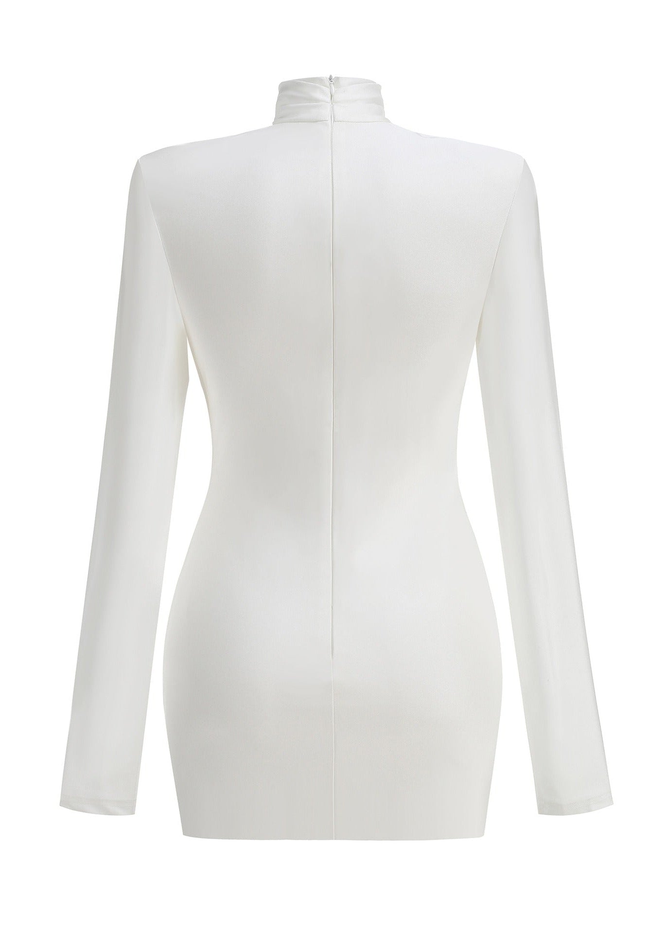 Ainslie Long Sleeve Ruch Asymmetric Mini Dress