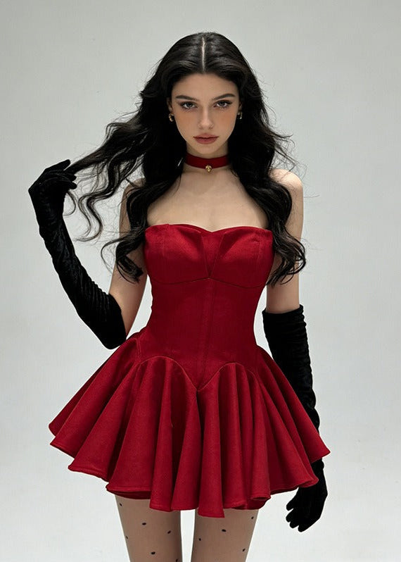 Henrique Bow Ruffle Mini Dress