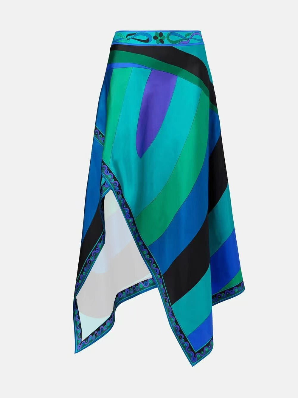 Hardy Halter Neck Print Asymmetric Skirt Set