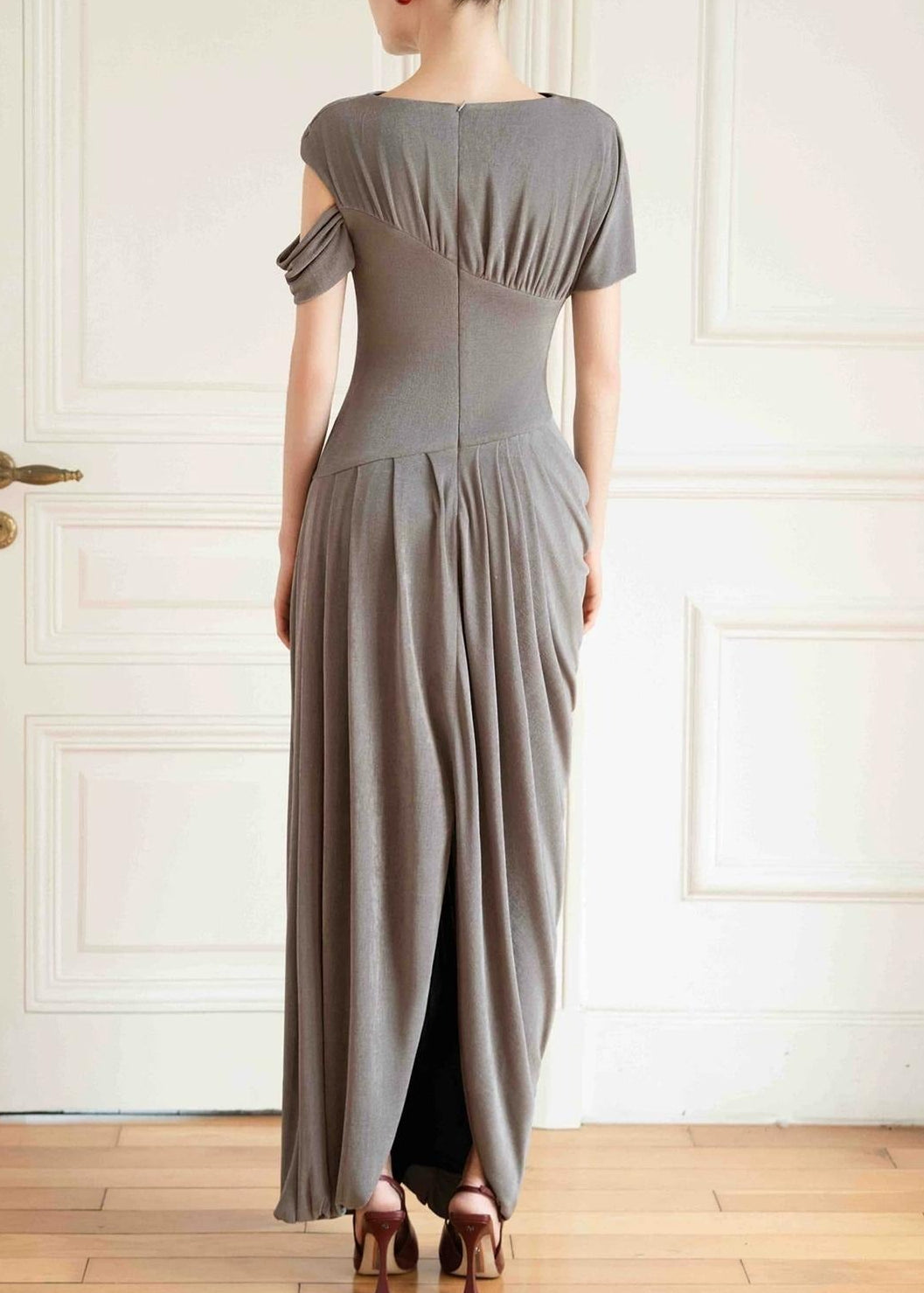 Kavita Draped Split Maxi Dress