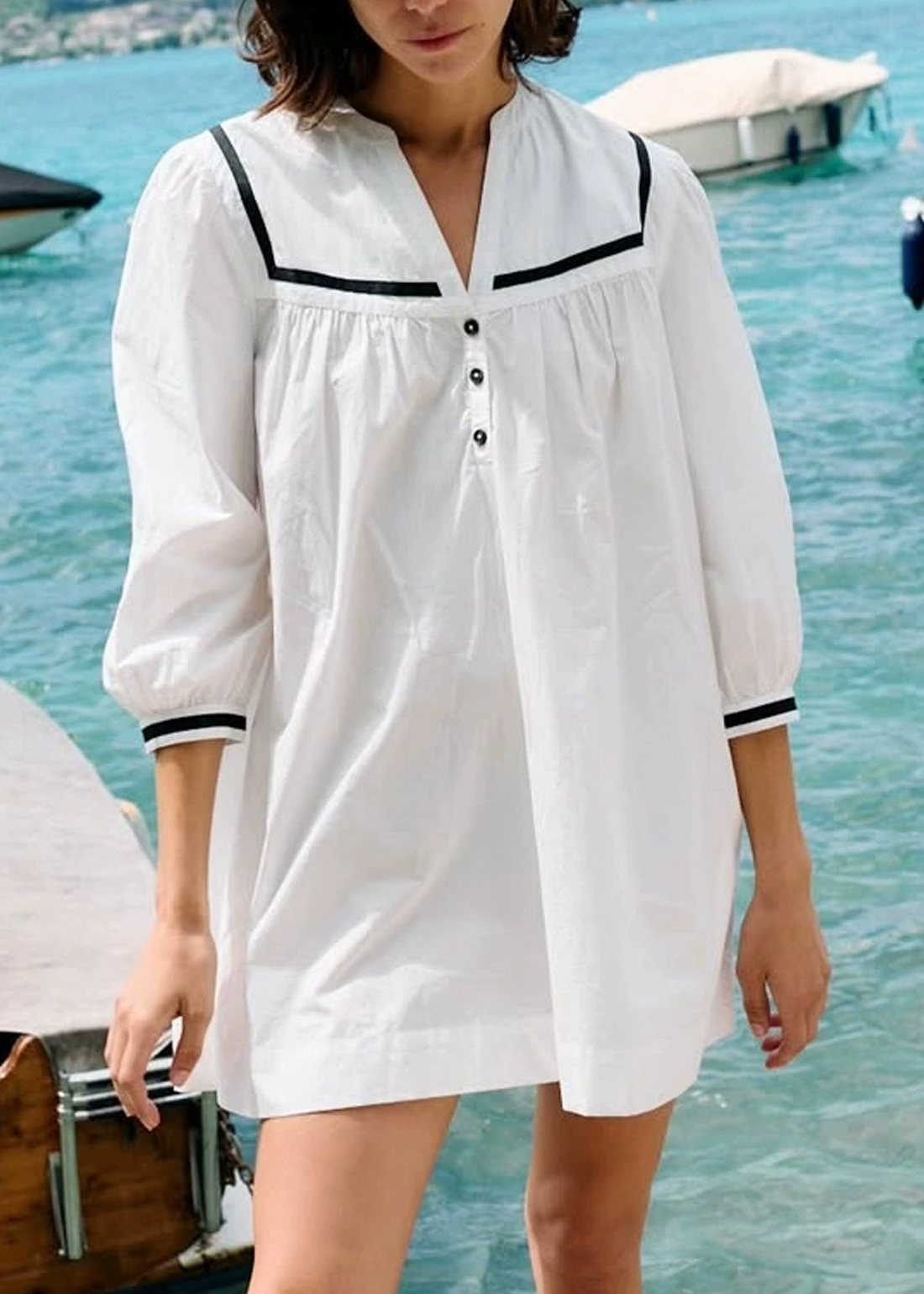 Gabinus Balloon Sleeve Mini Dress