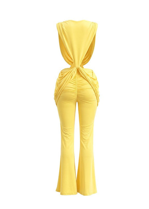 Iesous Ruch Twist Plunge Pants Set