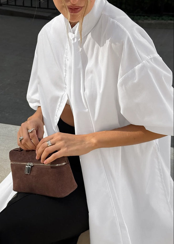 Francis Puff Sleeve Tie Up Top