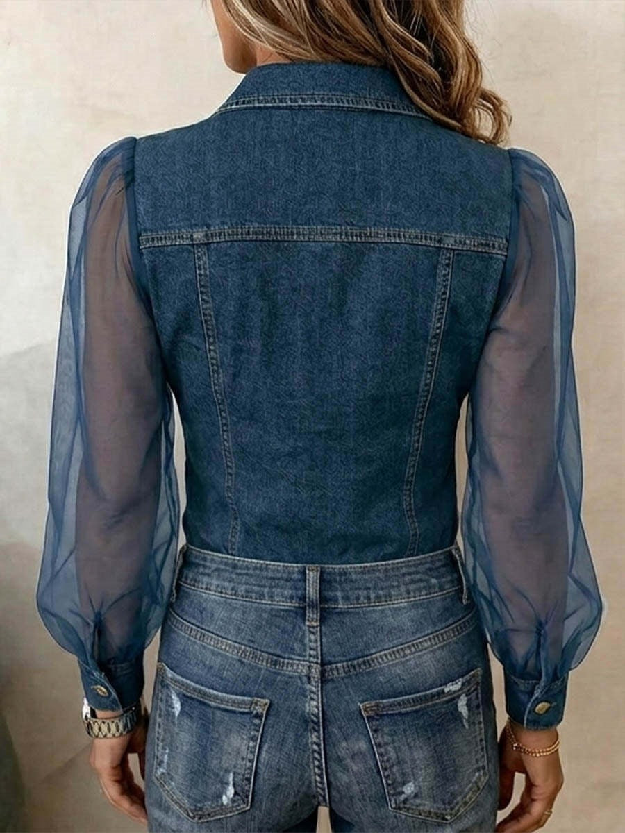 Izdihar Mesh Denim Jacket