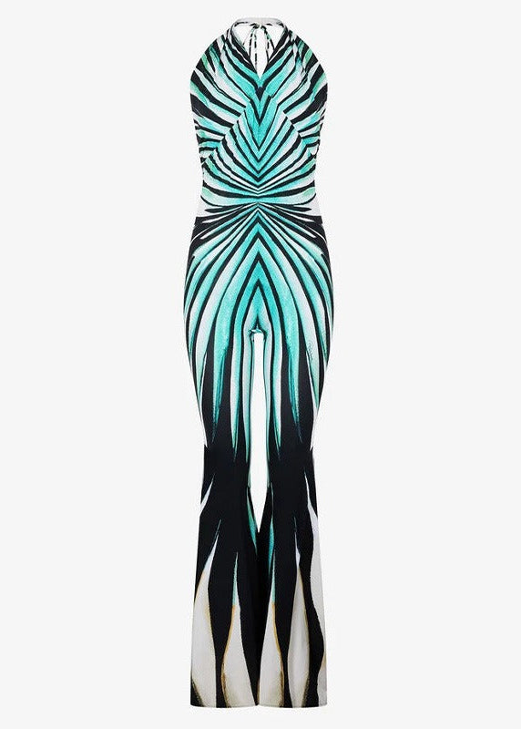 Keoni Halter Neck Stripe Jumpsuit