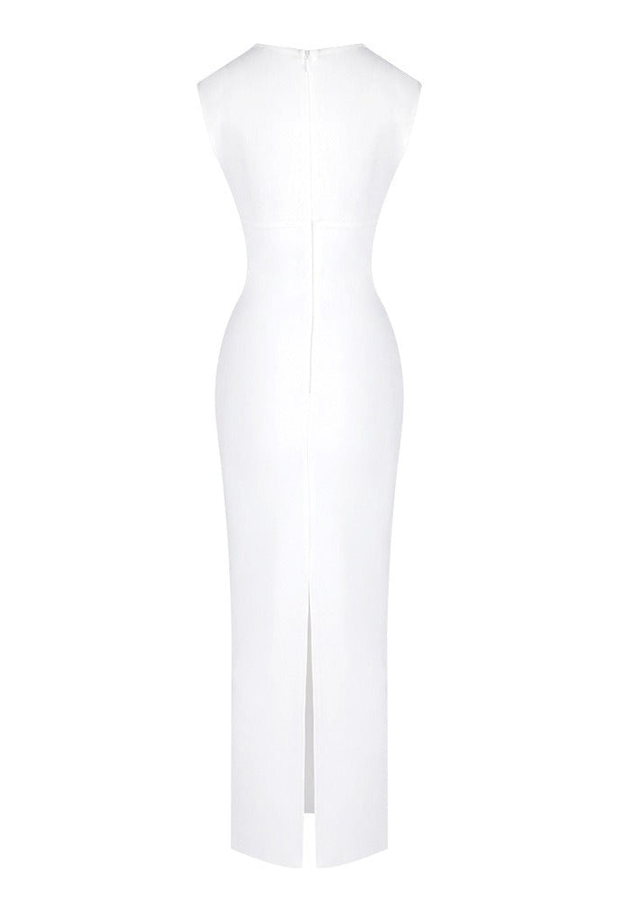 Helvia Sleeveless Mesh Maxi Dress