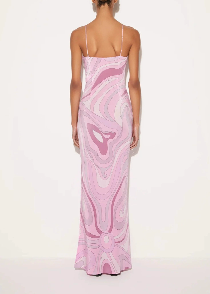 Hardy Spaghetti Print Maxi Dress