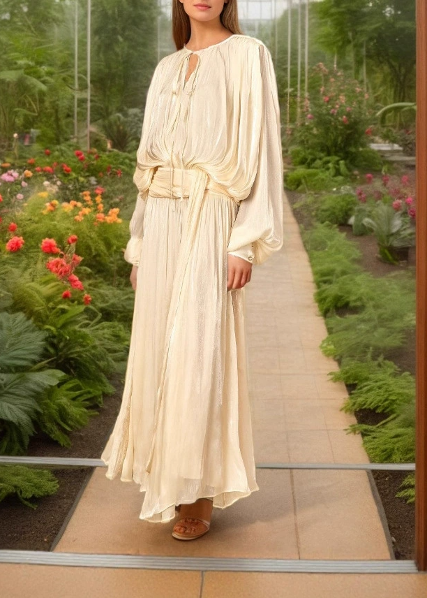 Herla Balloon Sleeve Ruch Pants Set