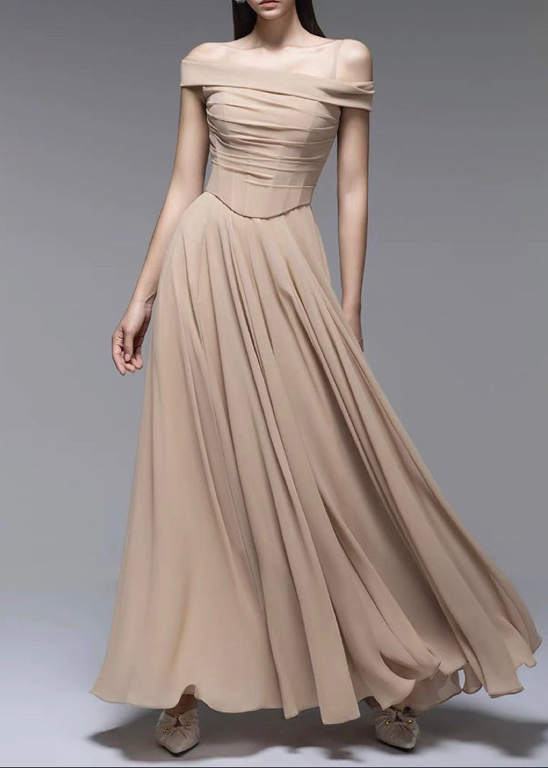 Bartosz Corset Ruffle Maxi Dress
