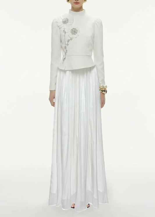 Emmi Crystal Flower Skirt Set