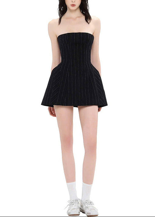 Cristiana Strapless Stripe Mini Dress