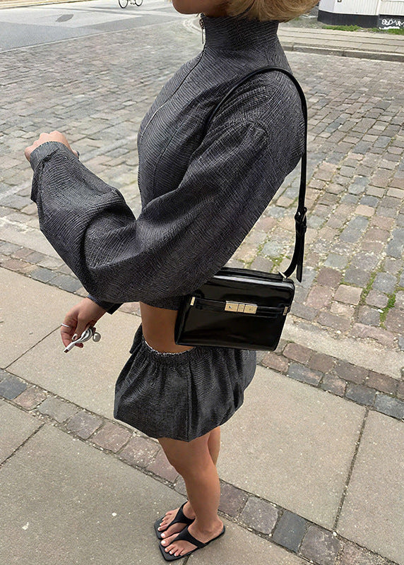 Devi Long Sleeve Bubble Skirt Set