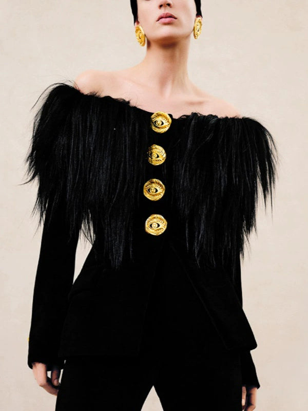 Costanzo Off Shoulder Fringe Top