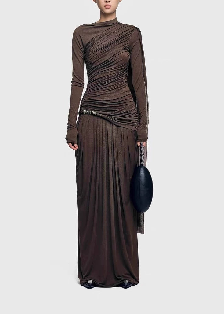 Deidre Shawl Ruch Maxi Dress