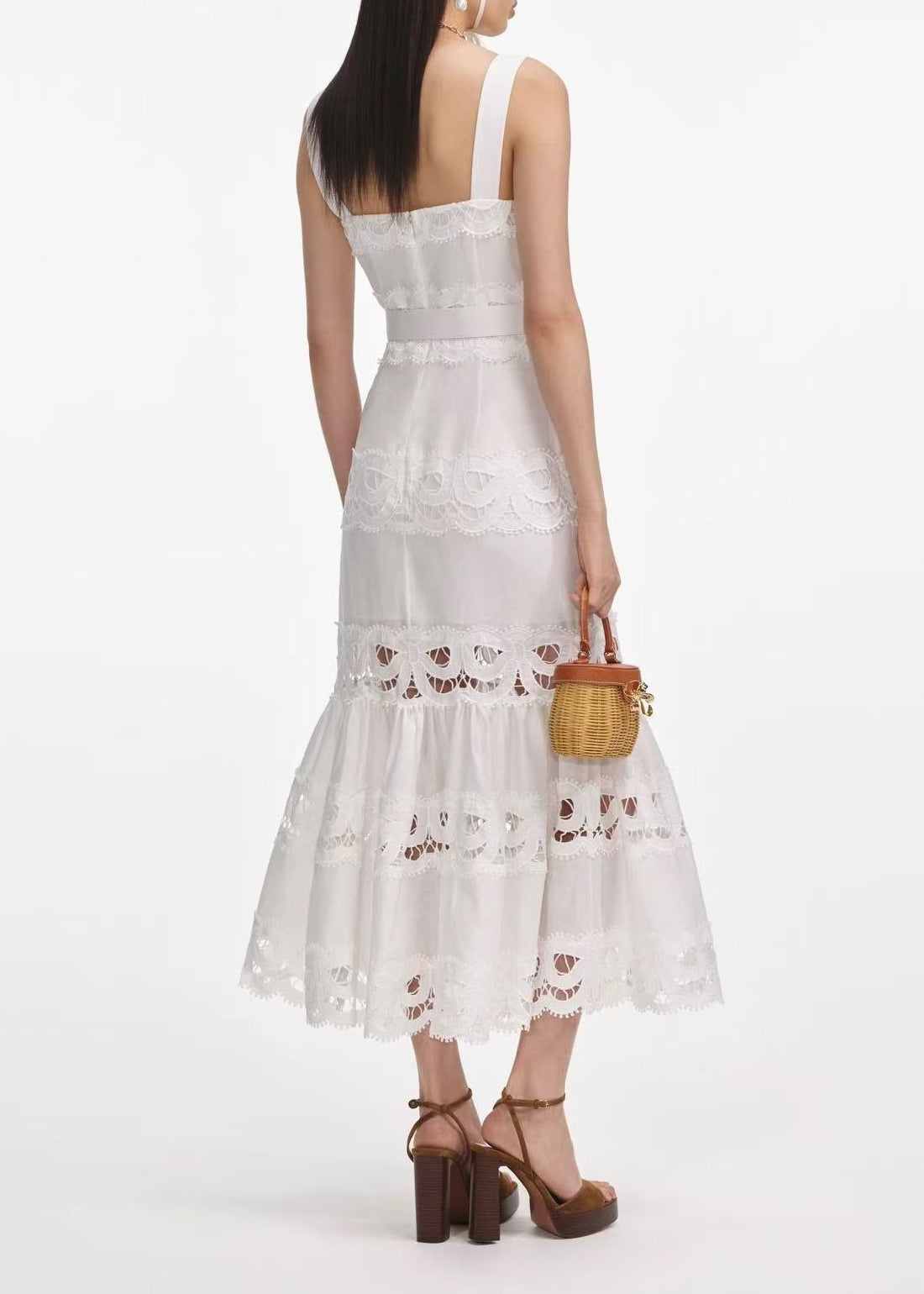 Filipina Tie Up Embroidered Maxi Dress