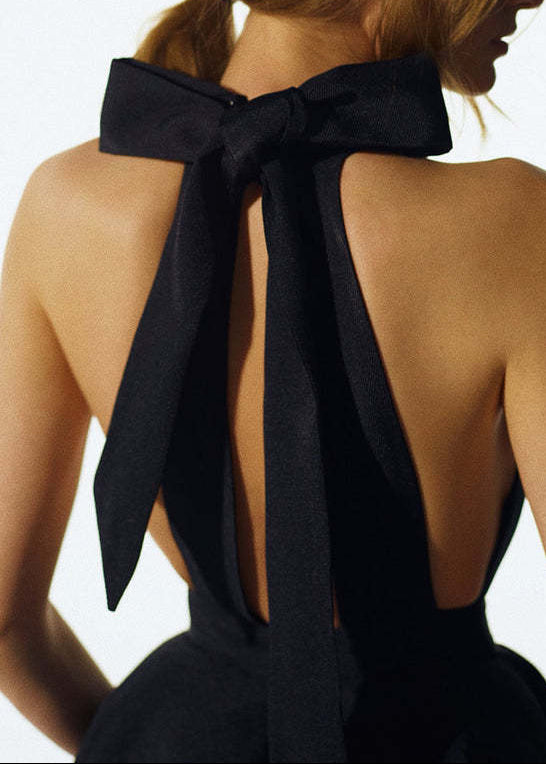 Fannar Backless Tie Up Mini Dress