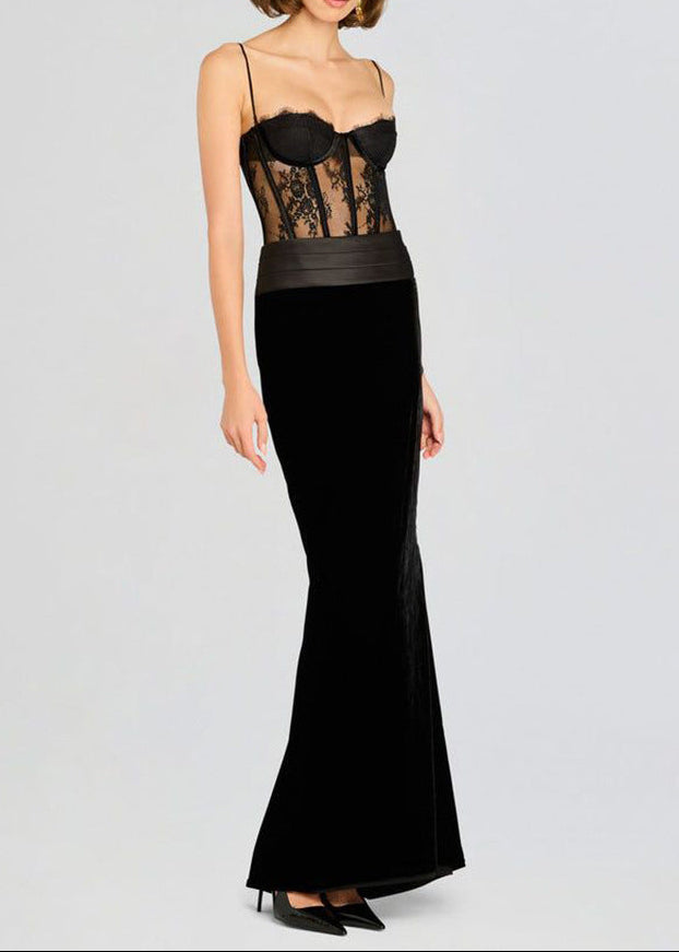 Calypso Lace Corset Maxi Dress