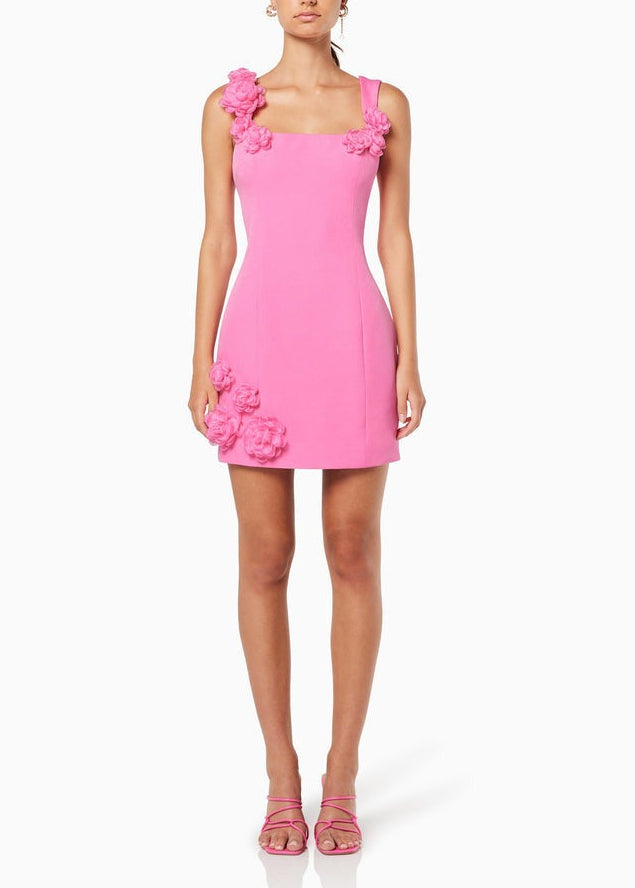 Derrick Sleeveless Flower Mini Dress