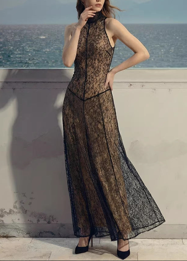 Faithe Sleeveless Lace Maxi Dress