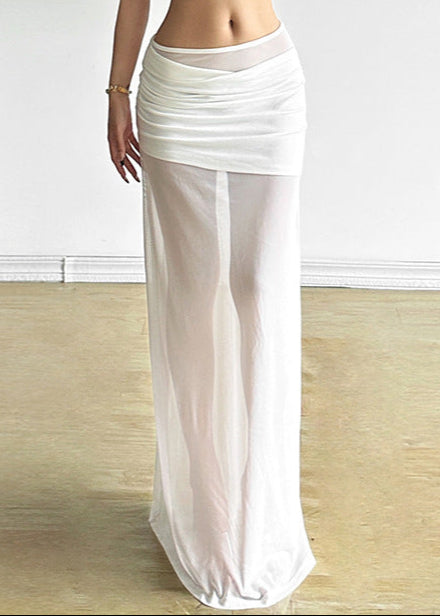Aminta Mesh Ruch Skirt