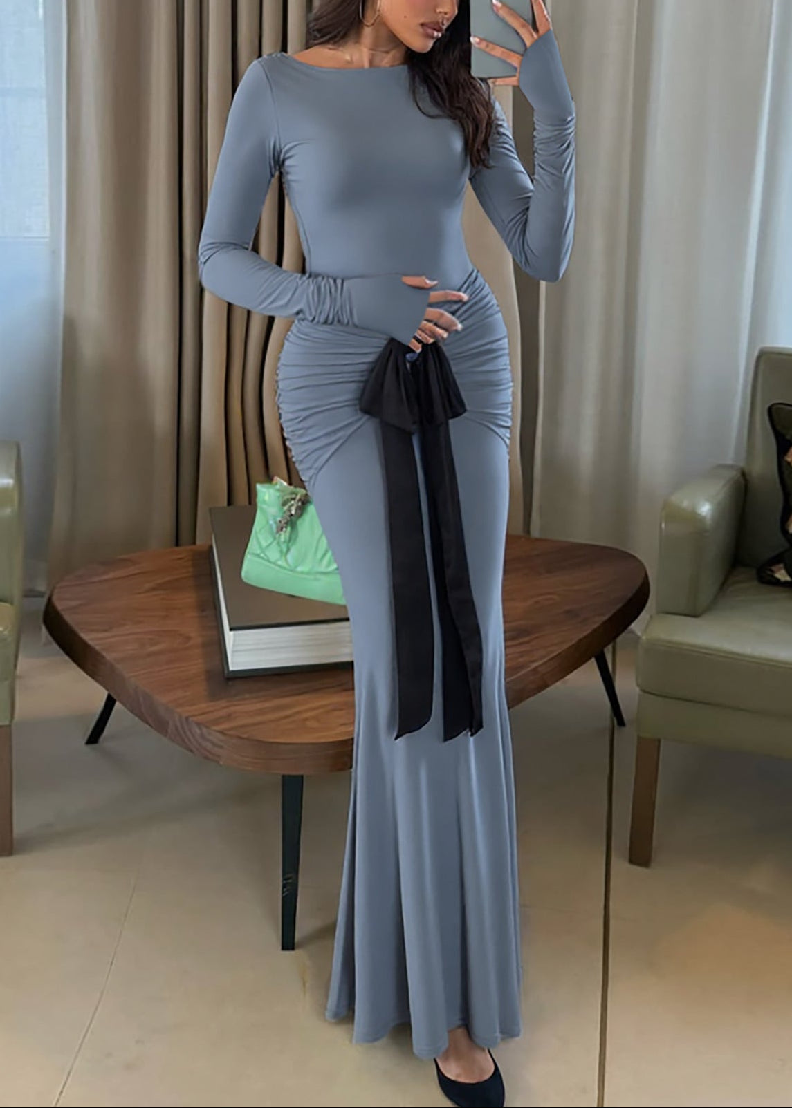 Efstratios Bow Ruch Maxi Dress