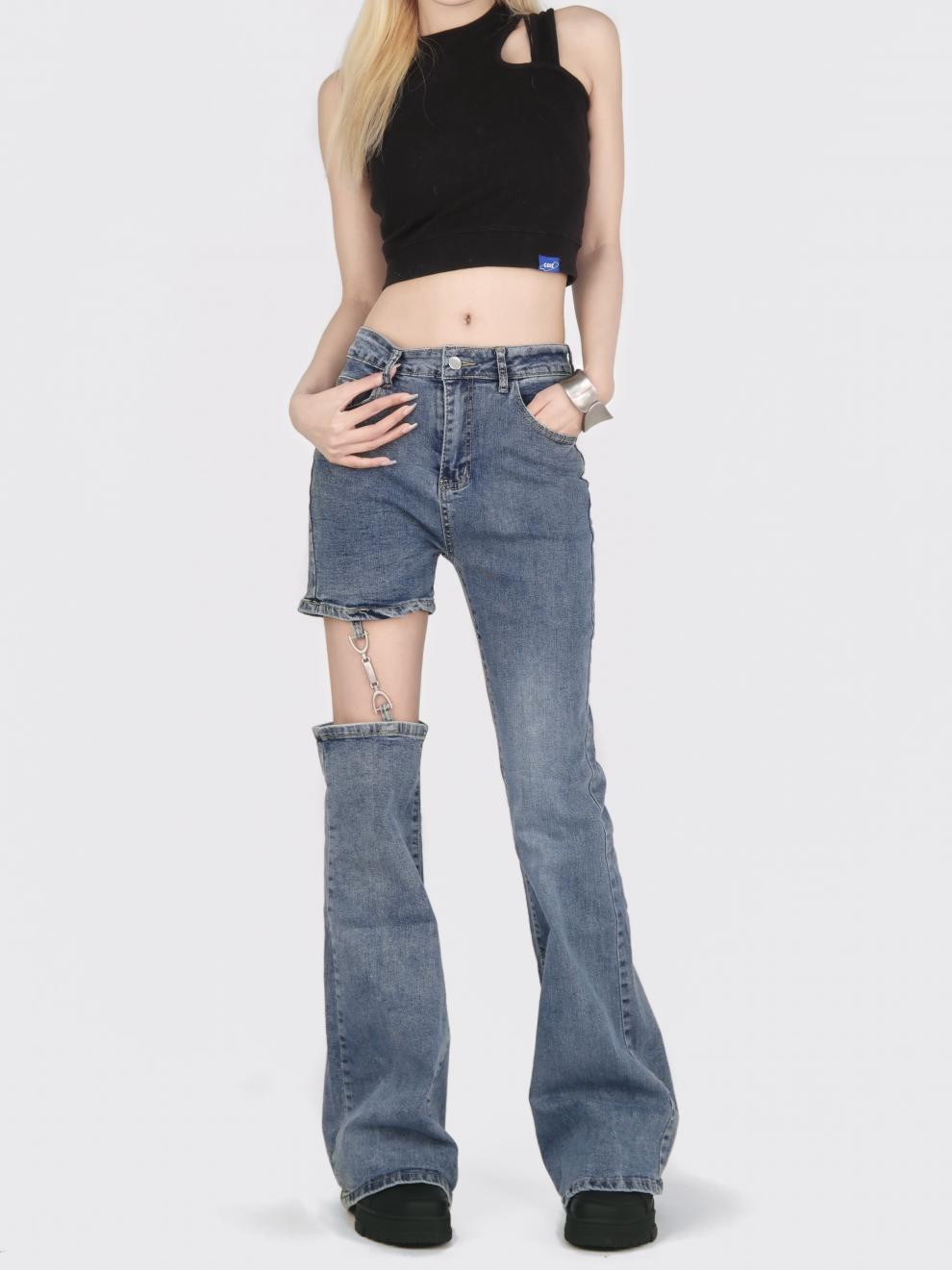 Crocifissa Asymmetric Jeans