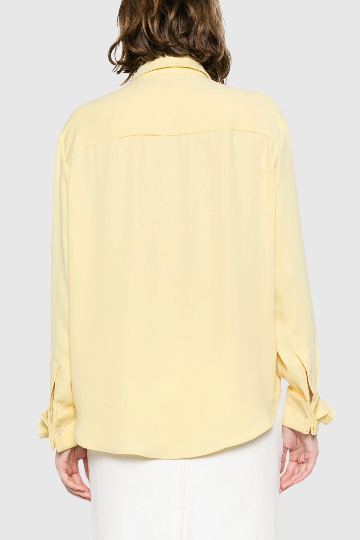 Vernon Flower Polo Collar Top In Yellow