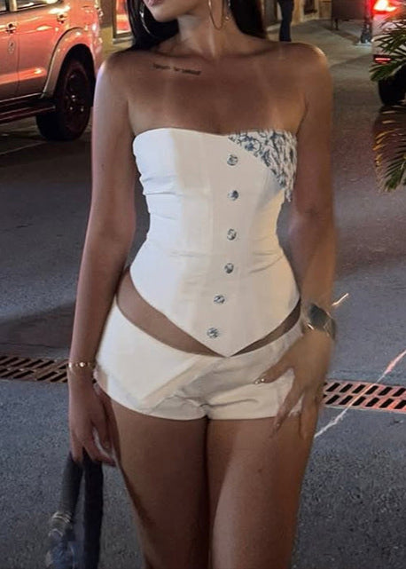 Argus Strapless Floral Bodycon Top