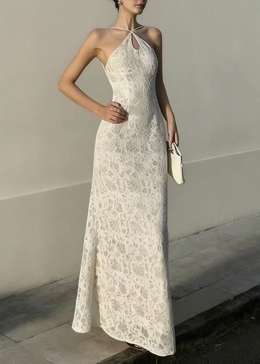 Emory Lace Backless Mermaid Maxi Dress