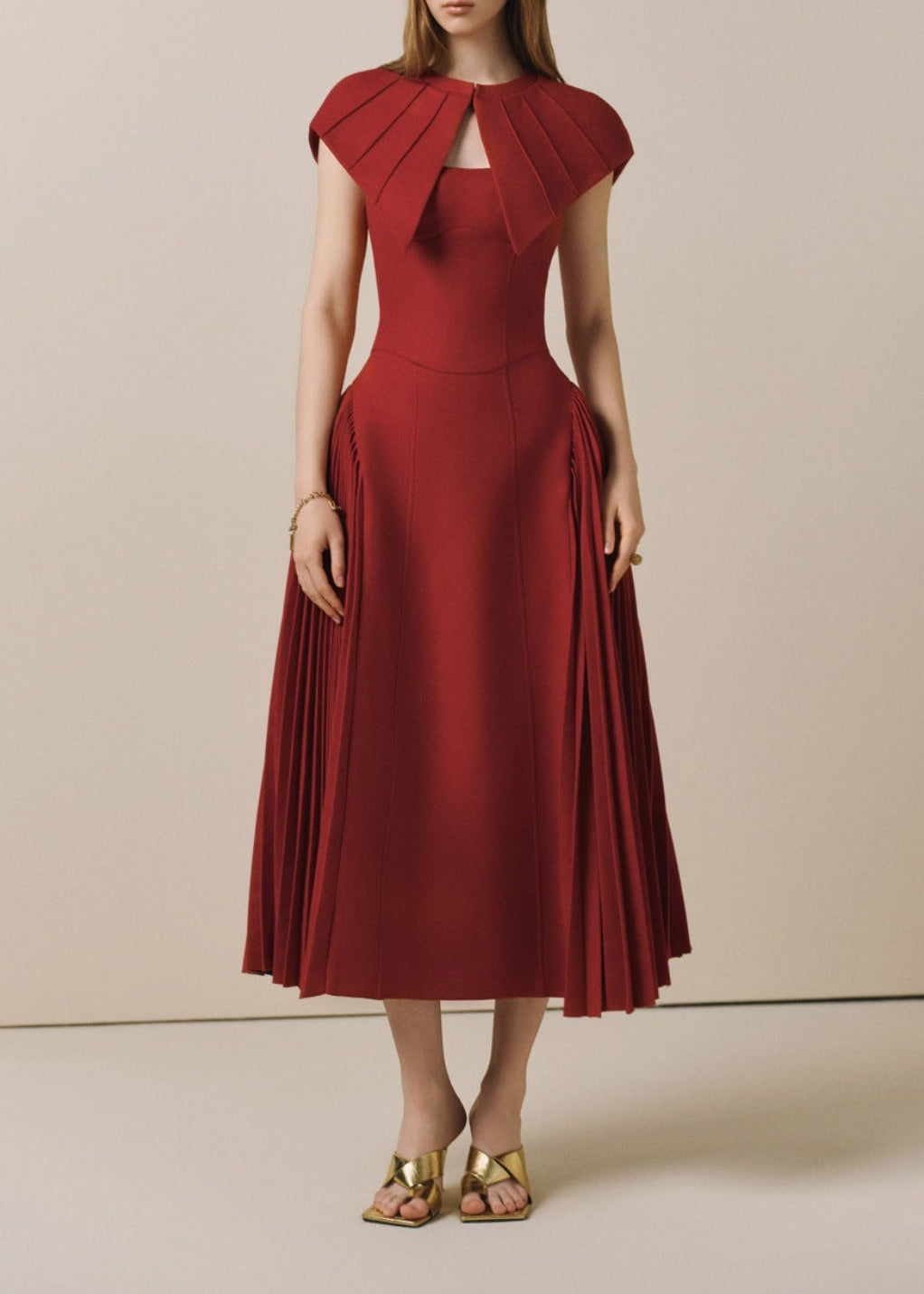 Yadon Shawl Ruch Deconstruct Maxi Dress