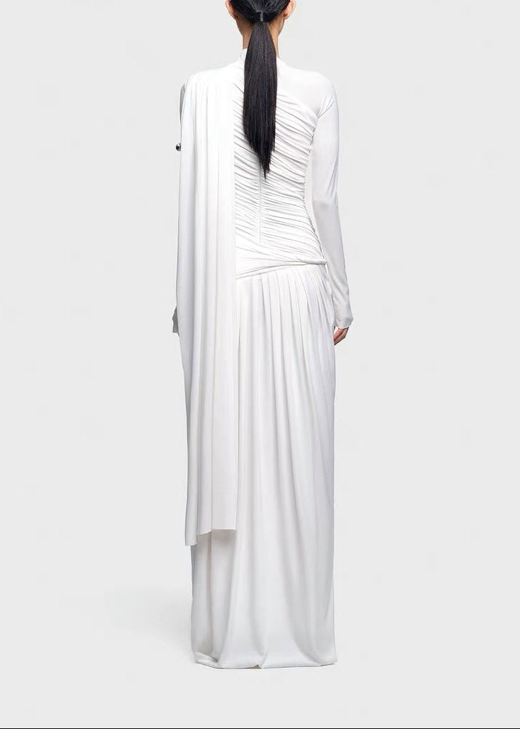 Deidre Shawl Ruch Maxi Dress