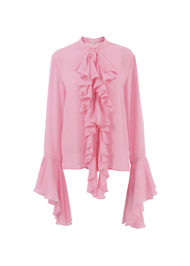 Iidia Ruffle Split Asymmetric Top