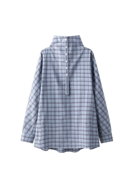 Farideh High Neck Grid Top