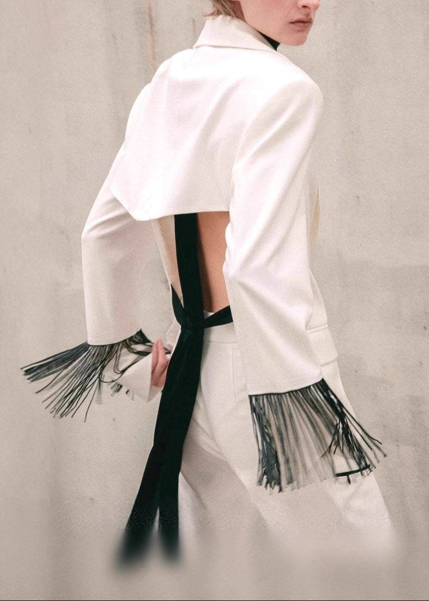 Edvards Backless Fringe Pants Set