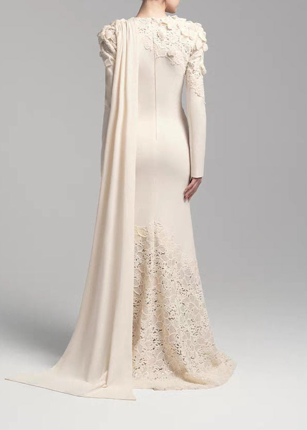 Felician Flower Fringe Maxi Dress