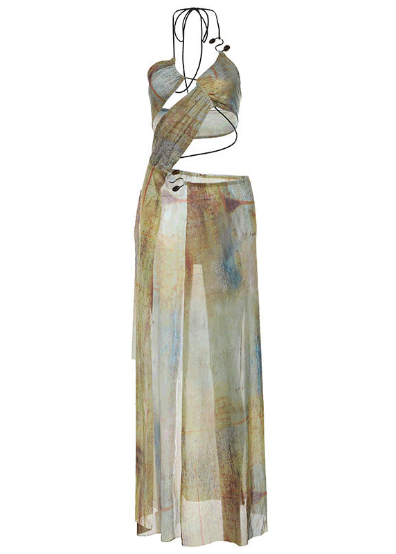 Cain Cutout Asymmetric Maxi Dress