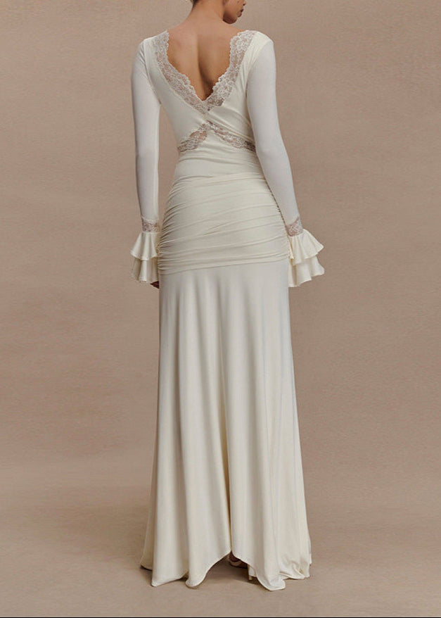Christina Lace Tie Up Maxi Dress