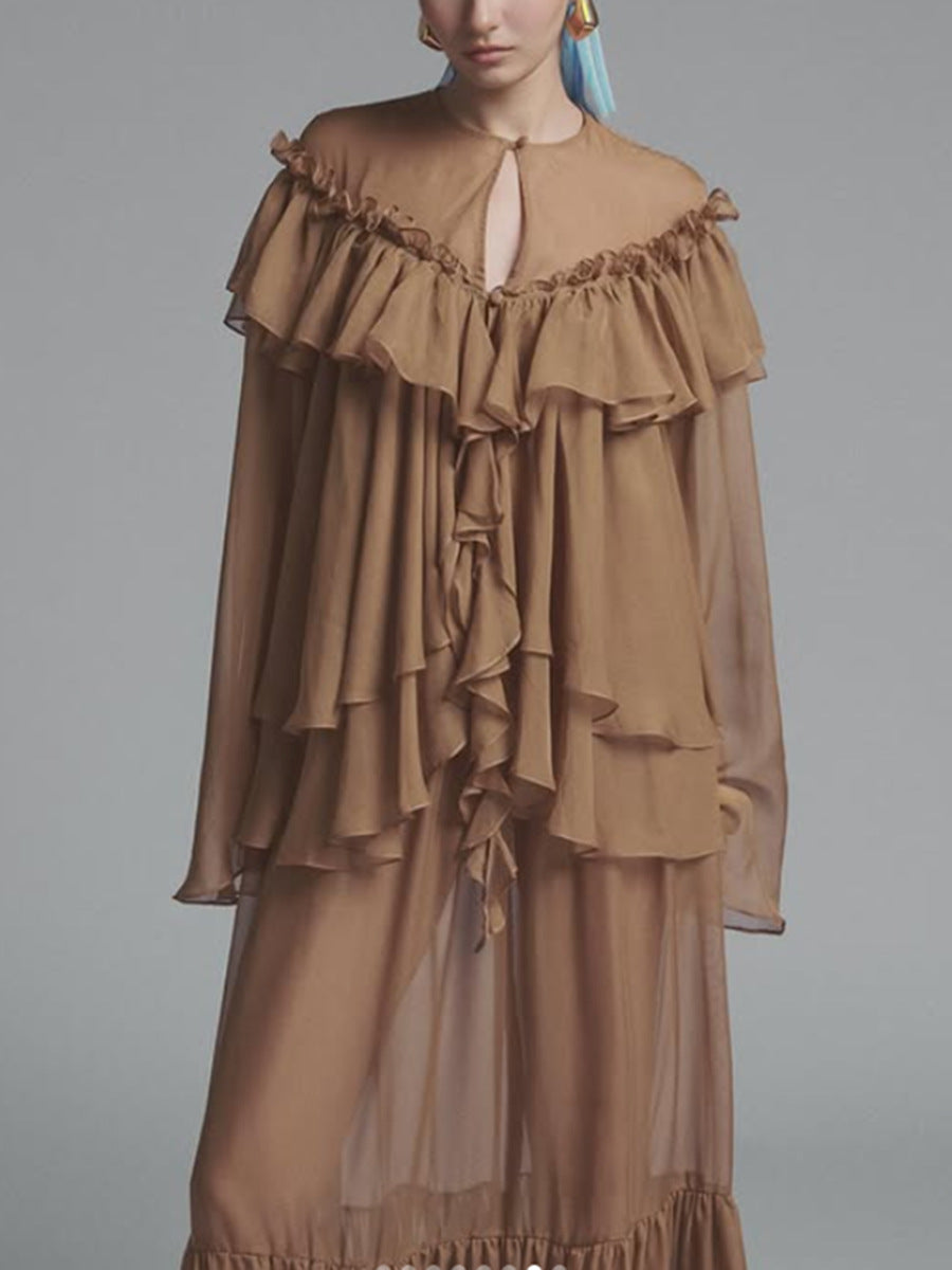 Cajsa Ruffle Fringe Top