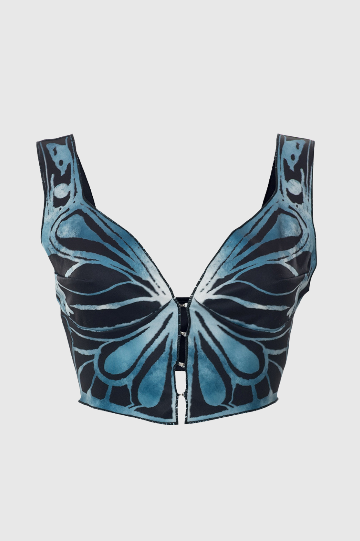 Macsen Butterfly Print Strapless Top