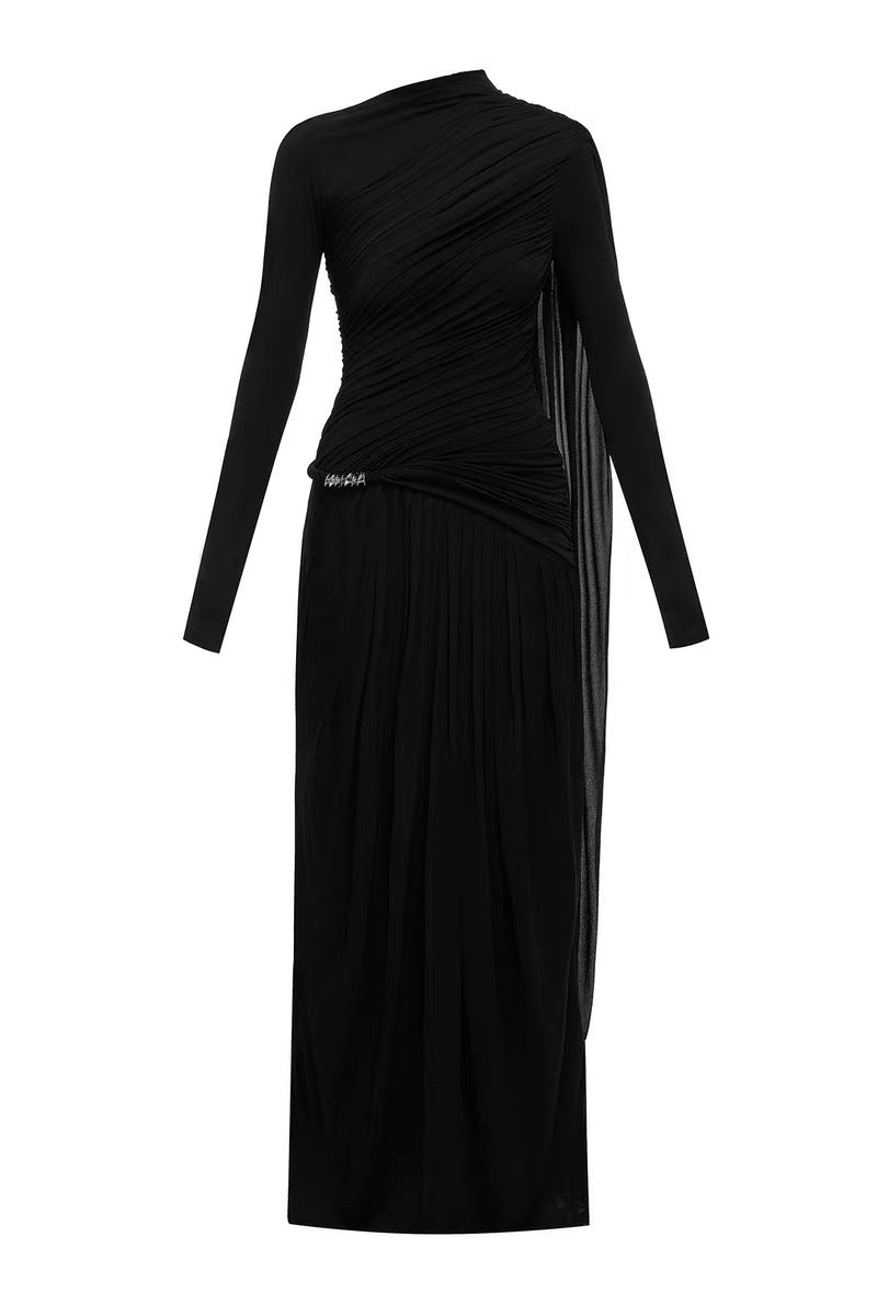 Deidre Shawl Ruch Maxi Dress